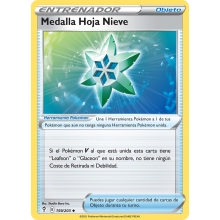 POKEMON CIELOS EVOLUTIVOS CARTA MEDALLA HOJA NIEVE POCO COMUN