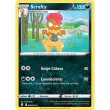 POKEMON CIELOS EVOLUTIVOS CARTA SCRAFTY POCO COMUN