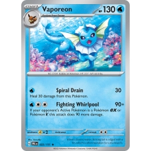 POKEMON PRISMATIC EVOLUTIONS CARTA VAPOREON REVERSE