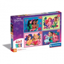 CLEMENTONI 21517 PUZZLE 1 X 12 + 1 X 16 + 1 X 20 + 1 X 24 PIEZAS PRINCESS