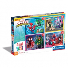 CLEMENTONI 21528 PUZZLE 1 X 12 + 1 X 16 + 1 X 20 + 1 X 24 PIEZAS SPIDEY AND HIS AMAZING FRIENDS