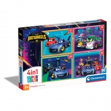 CLEMENTONI 21529 PUZZLE 1 X 12 + 1 X 16 + 1 X 20 + 1 X 24 PIEZAS BATWHEELS