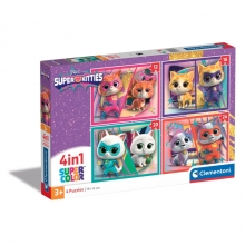CLEMENTONI 21531 PUZZLE 1 X 12 + 1 X 16 + 1 X 20 + 1 X 24 PIEZAS SUPERKITTIES