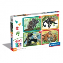 CLEMENTONI 21532 PUZZLE 1 X 12 + 1 X 16 + 1 X 20 + 1 X 24 PIEZAS BABY CUDDLES