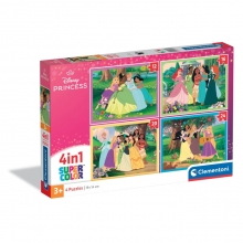 CLEMENTONI 21746 PUZZLE 1 X 12 + 1 X 16 + 1 X 20 + 1 X 24 PIEZAS DISNEY PRINCESS