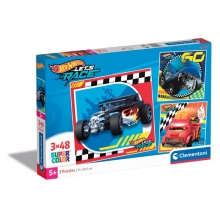CLEMENTONI 25313 PUZZLE 3 X 48 PIEZAS HOT WHEELSTM