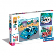 CLEMENTONI 25318 PUZZLE 3 X 48 PIEZAS RESCUE VEHICLES