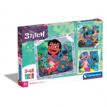 CLEMENTONI 25321 PUZZLE 3 X 48 PIEZAS DISNEY STITCH