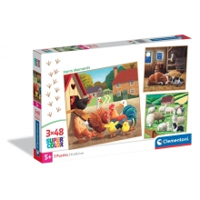 CLEMENTONI 25791 PUZZLE 3 X 48 PIEZAS FARM MOMENTS