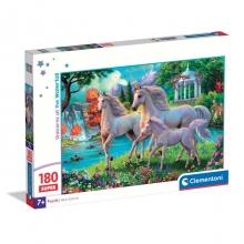 CLEMENTONI 29794 PUZZLE 180 PIEZAS UNICORNS AT THE WATERFALL