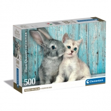 CLEMENTONI 35539 PUZZLE 500 PIEZAS CAT & BUNNY