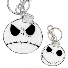 MONOGRAM 22552 NIGHTMARE BEFORE CHRISTMAS GOOD - BAD DAY FACE COLORED PEWTER KEY RING