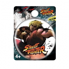 MONOGRAM 71072 STREET FIGHTERS KEN SINGLE BUTTON PIN
