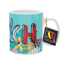 MONOGRAM 84329 STITCH TROPICAL MUG 11 OZ
