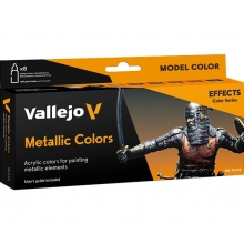 VALLEJO 70118 MODEL COLOR SET METALLIC COLORS ( 8 )