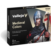 VALLEJO 70142 MODEL COLOR SET MEDIEVAL COLORS ( 16 )