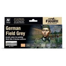 VALLEJO 70181 MODEL COLOR SET GERMAN FIELD GREY ( 8 )