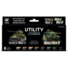 VALLEJO 70201 MODEL COLOR SET UTILITY PAINT SET WWII