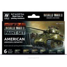 VALLEJO 70203 MODEL COLOR SET AMERICAN ARMOUR & INFANTRY
