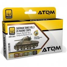 AMMO MIG JIMENEZ ATOM20751 ATOM SET TANQUES SHERMAN VOL 3 CUERPO DE MARINES EEUU 2GM