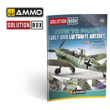 AMMO MIG JIMENEZ AMIG6530 SOLUTION BOOK 25 COMO PINTAR AVIONES ALEMANES DE PRINCIPIOS DE LA 2 GM LIBRO MULTILINGUE
