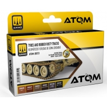 AMMO MIG JIMENEZ ATOM20721 ATOM SET NEUMATICOS Y ORUGAS DE GOMA OXIDADAS
