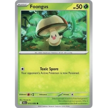 POKEMON FULGOR NEGRO CARTA FOONGUS REVERSE