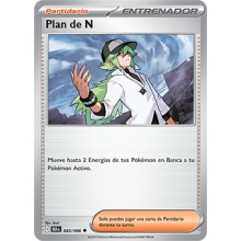 POKEMON FULGOR NEGRO CARTA PLAN DE N POCO COMUN