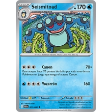 POKEMON FULGOR NEGRO CARTA SEISMITOAD POCO COMUN