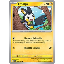 POKEMON FULGOR NEGRO CARTA EMOLGA COMUN
