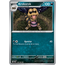 POKEMON FULGOR NEGRO CARTA KROKOROK COMUN