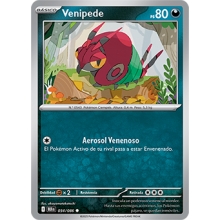 POKEMON FULGOR NEGRO CARTA VENIPEDE COMUN