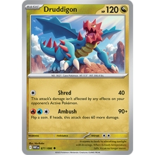 POKEMON WHITE FLARE CARTA DRUDDIGON POCO COMUN
