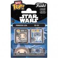 FUNKO 88914 BITTY POP STAR WARS 2 PACK LEIA & R2D2