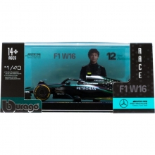 BURAGO 38238 1:43 RACE FORMULA MERCEDES AMG W16 W HELMET ( 2025 ) ANTONELLI 12