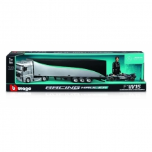 BURAGO 38402 1:43 RACE FORMULA MERCEDES SEMI TRUCK W W15 ( 2024 ) RUSSELL 63