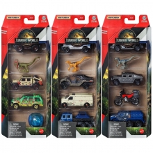 MATTEL JGL60 MATCHBOX JURASSIC WORLD AUTO BASICO PAQUETE DE 5