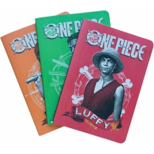ERIK PCA5007 PACK 3 CUADERNOS A5 ONE PIECE NETFLIX MONKEY D LUFFY RORONOA ZORO Y NAMI