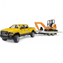 BRUDER 02546 RAM RENTAL SERVICE WITH MINI EXCAVATOR