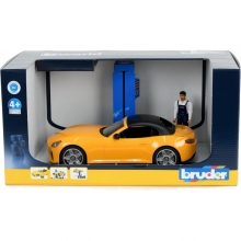 BRUDER 62112 BWORLD CAR SERVICE CENTRE + BRUDER ROADSTER