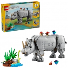 LEGO 31171 CREATOR FAUNA SALVAJE PODEROSO RINOCERONTE CON PAJAROS