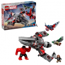 LEGO 76292 MARVEL BATALLA ENTRE EL CAPITAN AMERICA Y HULK ROJO