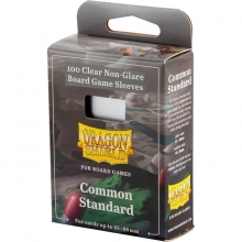 DRAGON SHIELD BOARD GAME SLEEVES CLEAR NONGLARE COMMON STANDARD 63X88 MM