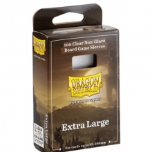 DRAGON SHIELD BOARD GAME SLEEVES CLEAR NONGLARE EXTRA LARGE 65X100 MM