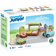 PLAYMOBIL 71691 JUNIOR PUESTO ECOLOGICO Y CARRETILLA ELEVADORA