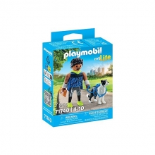 PLAYMOBIL 71740 CORREDOR CON BORDER COLLIE