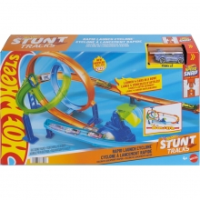 MATTEL JHK73 HOT WHEELS PISTA DE JUGUETE PISTA DE ACROBACIAS LANZA Y CHOCA