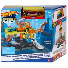 MATTEL HDR24 HOT WHEELS CITY PISTA DOWNTOWN CON AUTO 1:64