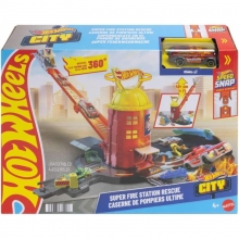 MATTEL JHL95 HOT WHEELS PISTA DE JUGUETE SUPER PISTA ESTACION DE BOMBEROS