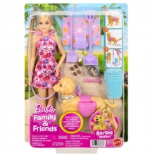 MATTEL JJB46 BARBIE CON PERRITO PASEO Y BAÑO
